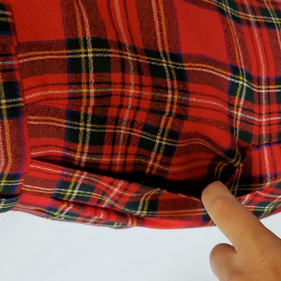 David N., M, vtg red plaid shorts, 80s - Picture 6 of 10